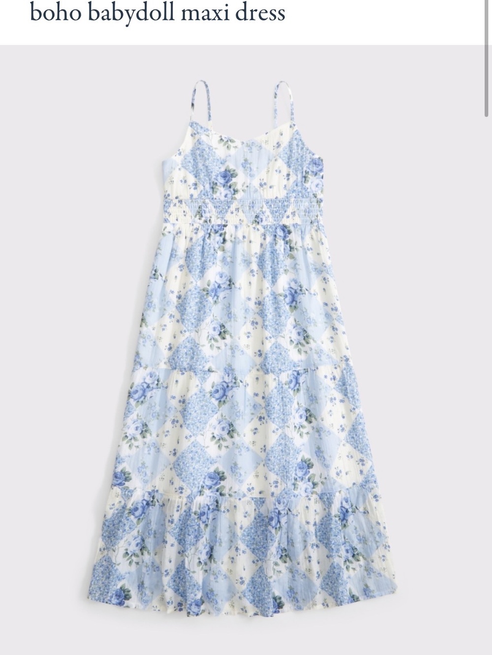 Girls Blue Floral Maxi dress